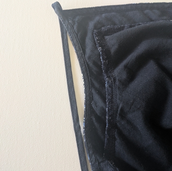 Abercrombie and Fitch Navy Blue Paisley Spaghetti Strap Slip Dress Size M - Picture 8 of 11